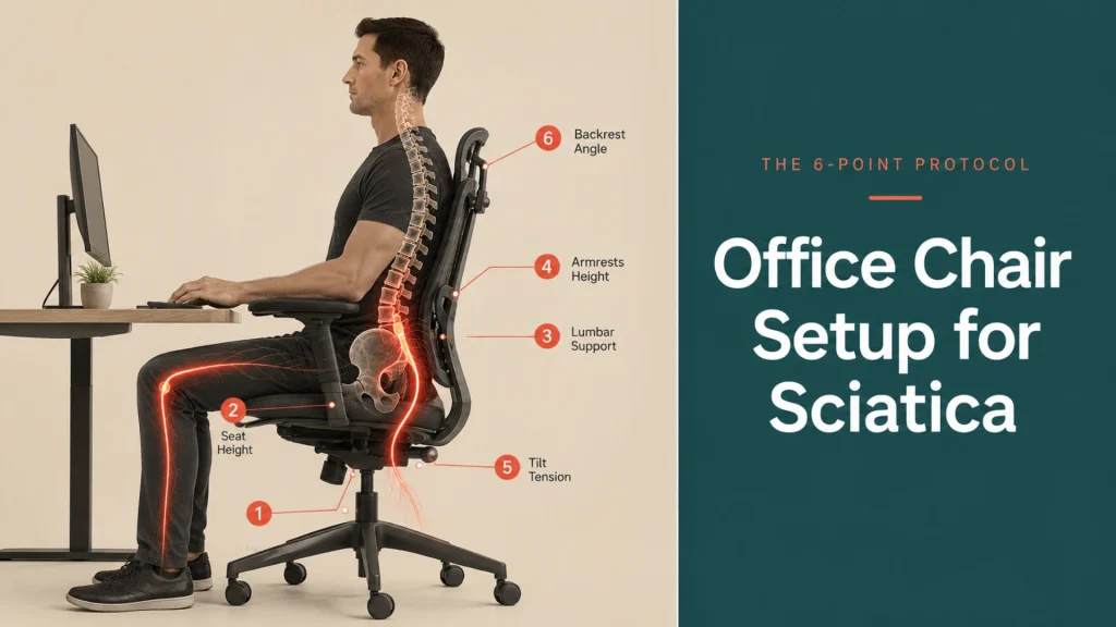 Office Chair Setup for Sciatica: The 6-Point Protocol