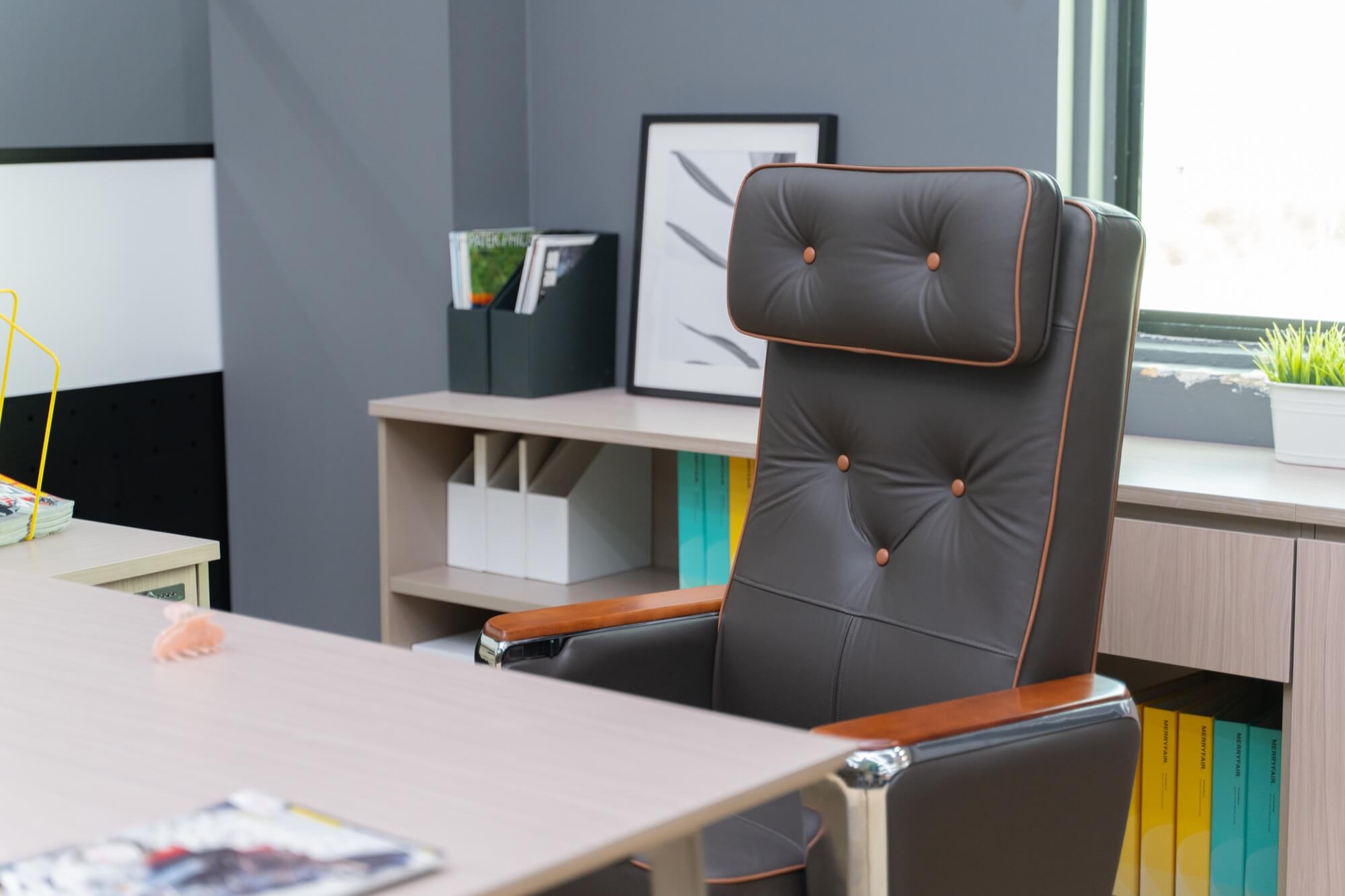 The Regent Ergonomic chairman chair dignifies any room it inhabits.