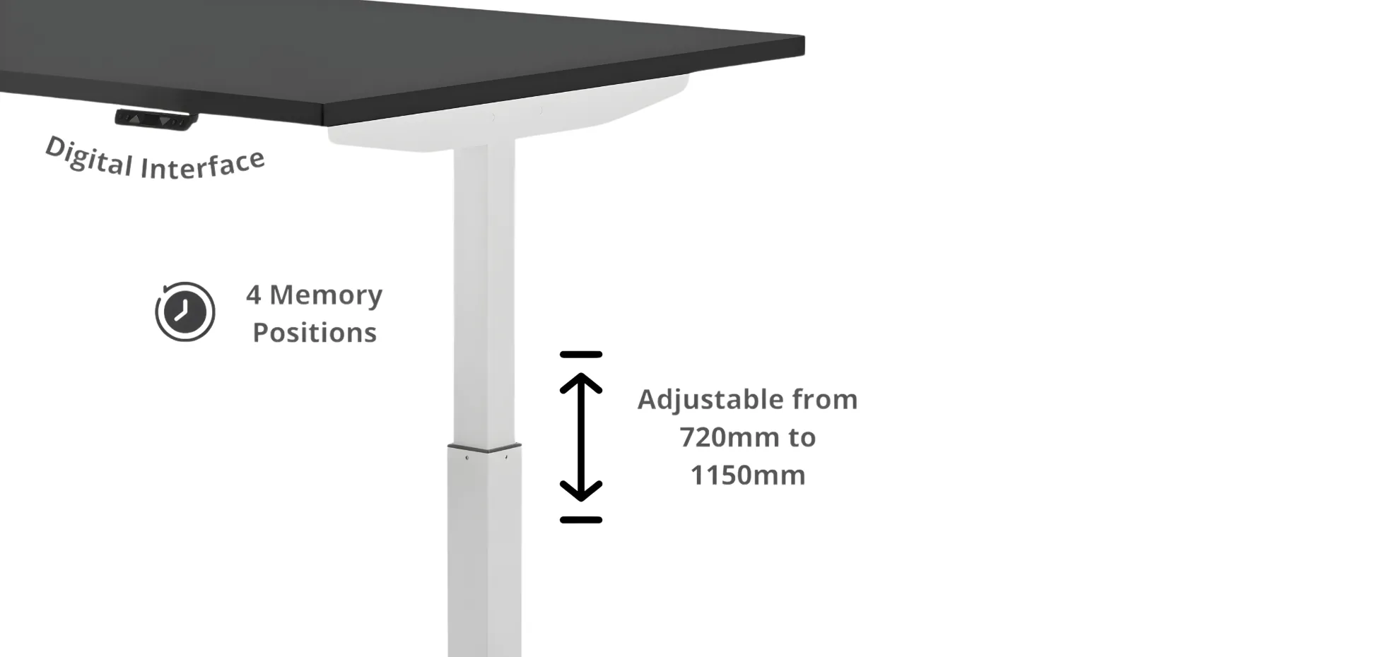 launch adjustable table standing desk features closeup
